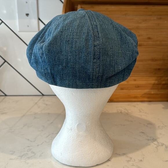 Rare Vintage Scala newsboy cabby peaky blinders denim hat academia size Small - Picture 2 of 8